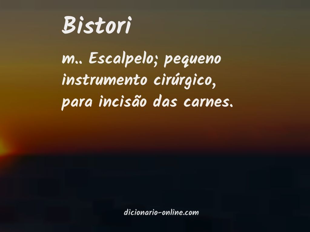 Significado de bistori