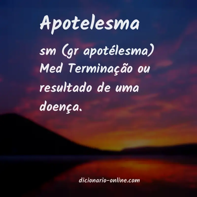 Significado de apotelesma