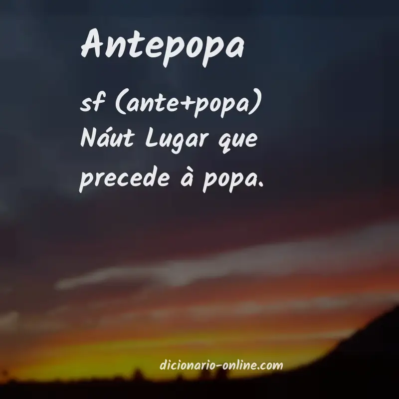 Significado de antepopa