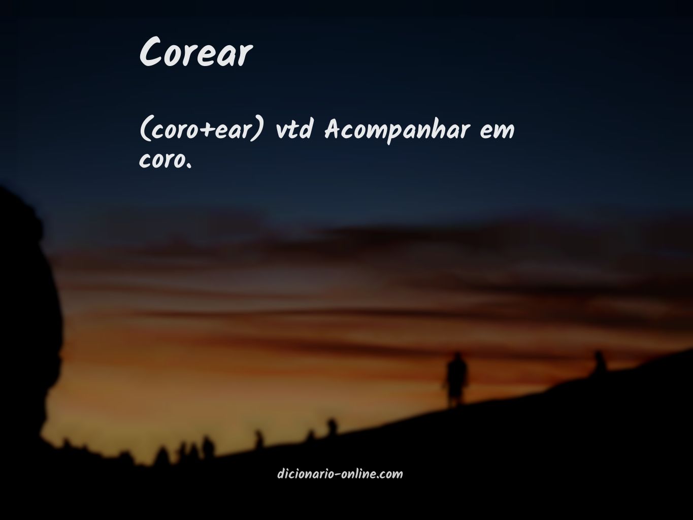 Significado de corear