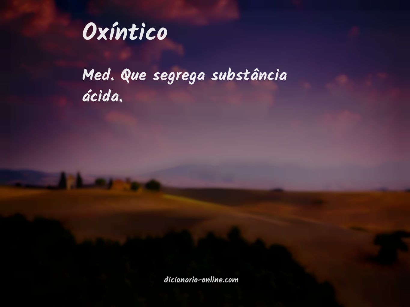 Significado de oxíntico