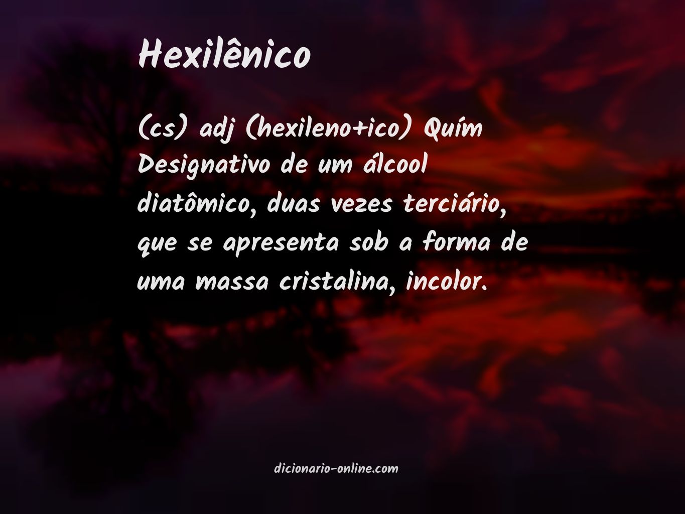 Significado de hexilênico