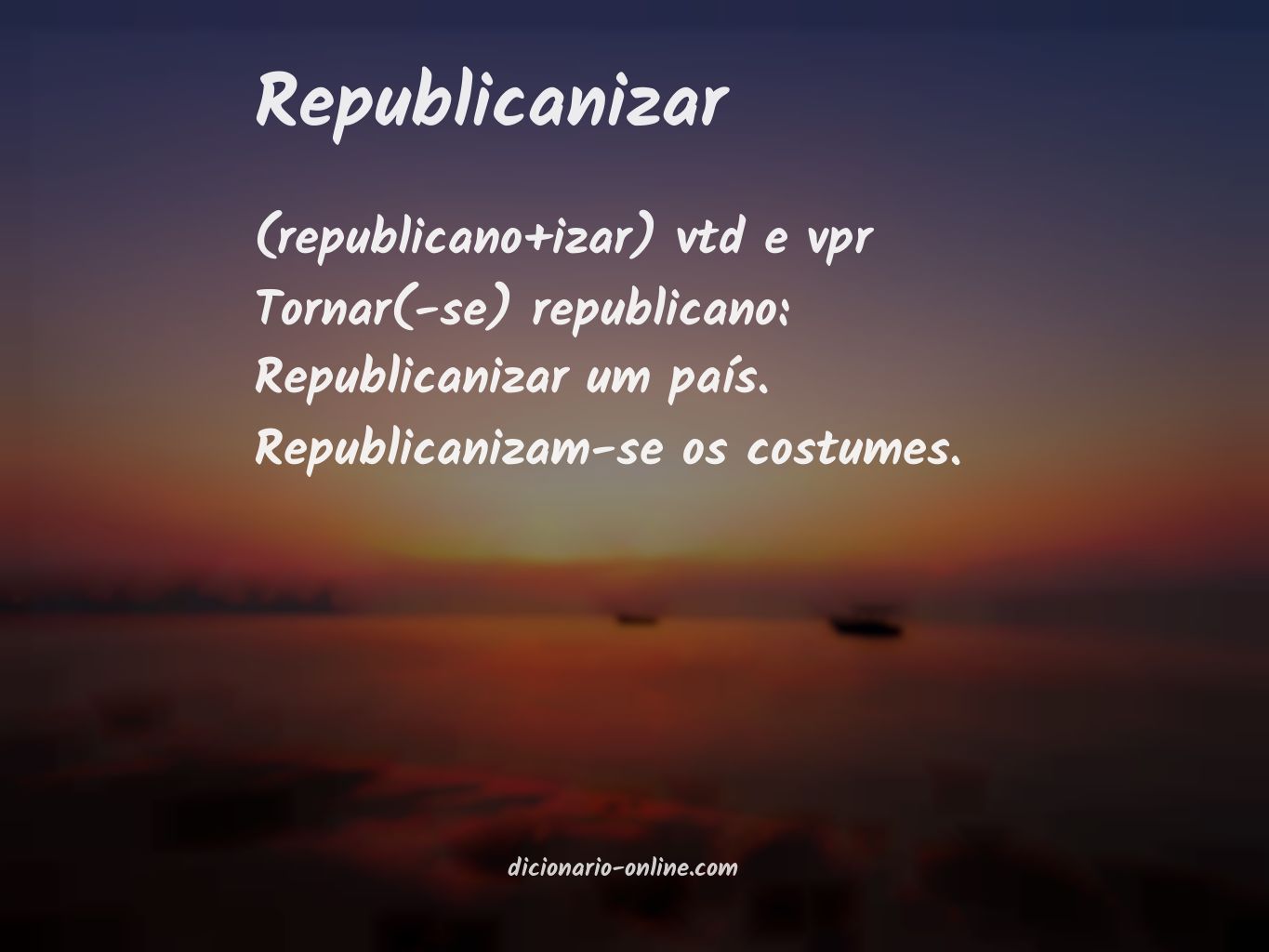 Significado de republicanizar