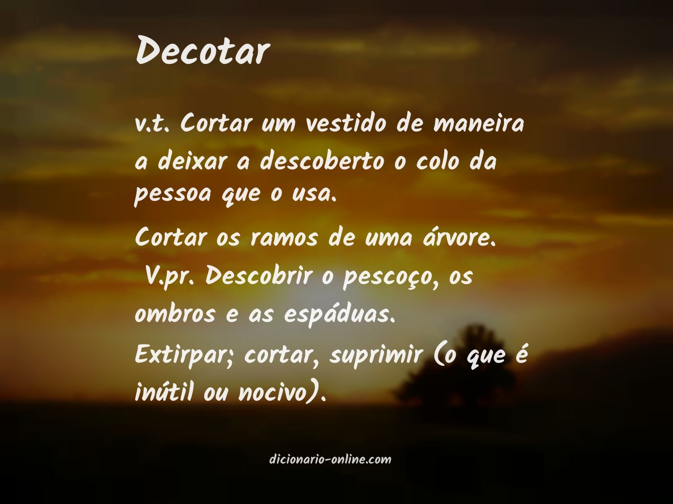 Significado de decotar