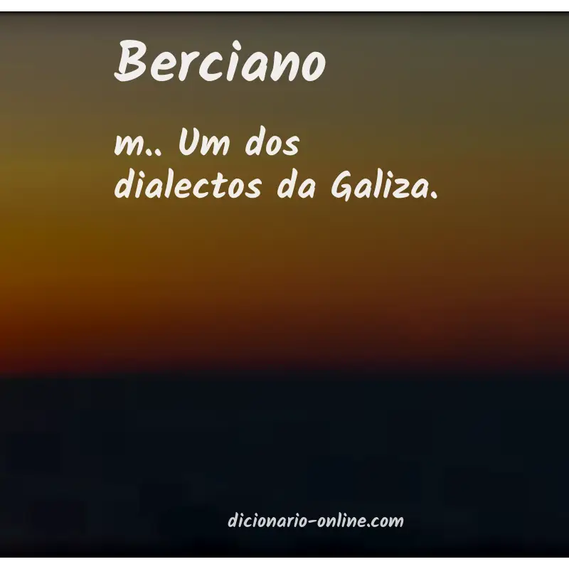 Significado de berciano