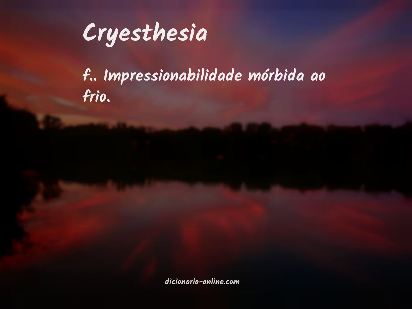 Significado de cryesthesia