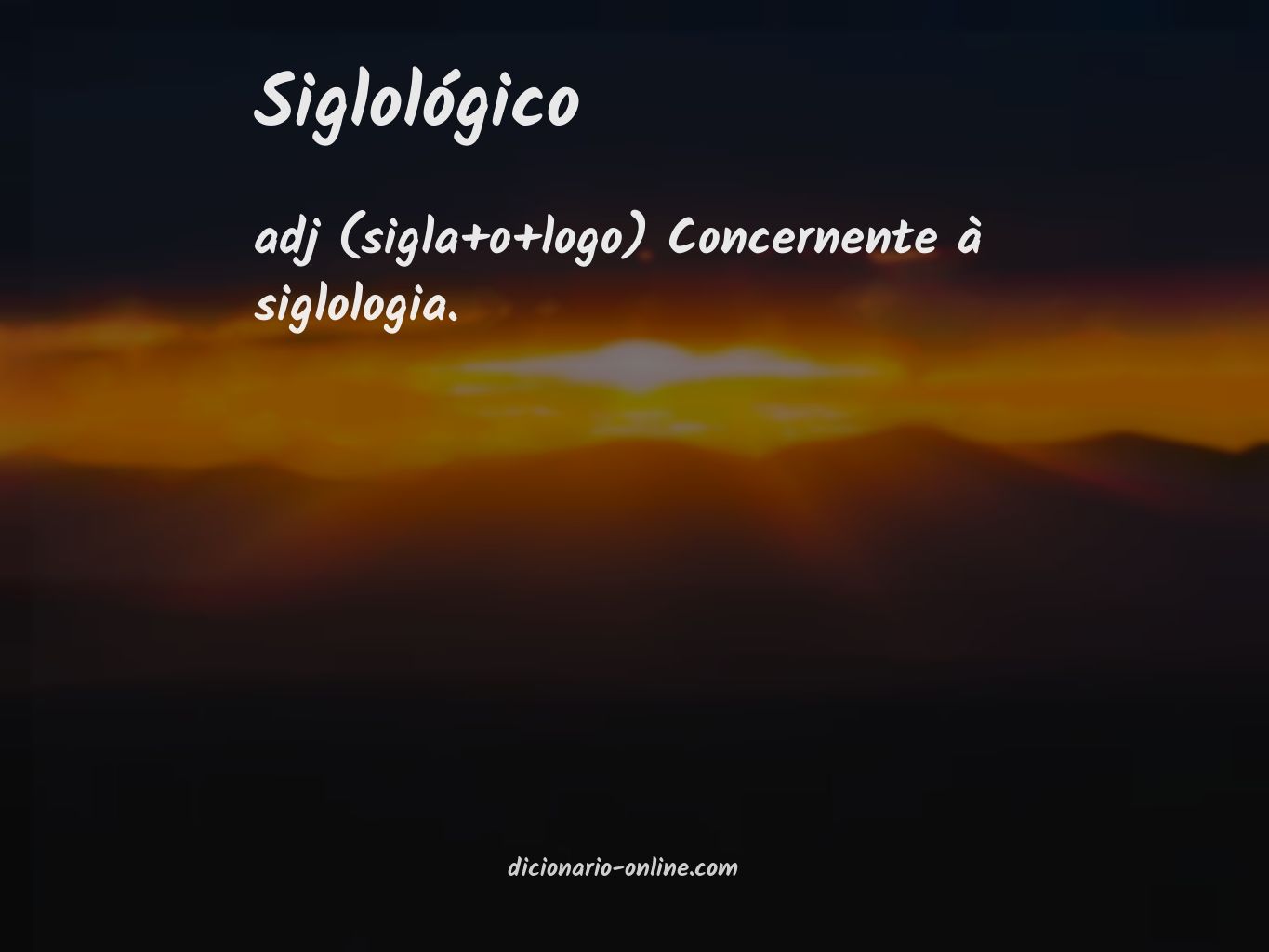 Significado de siglológico