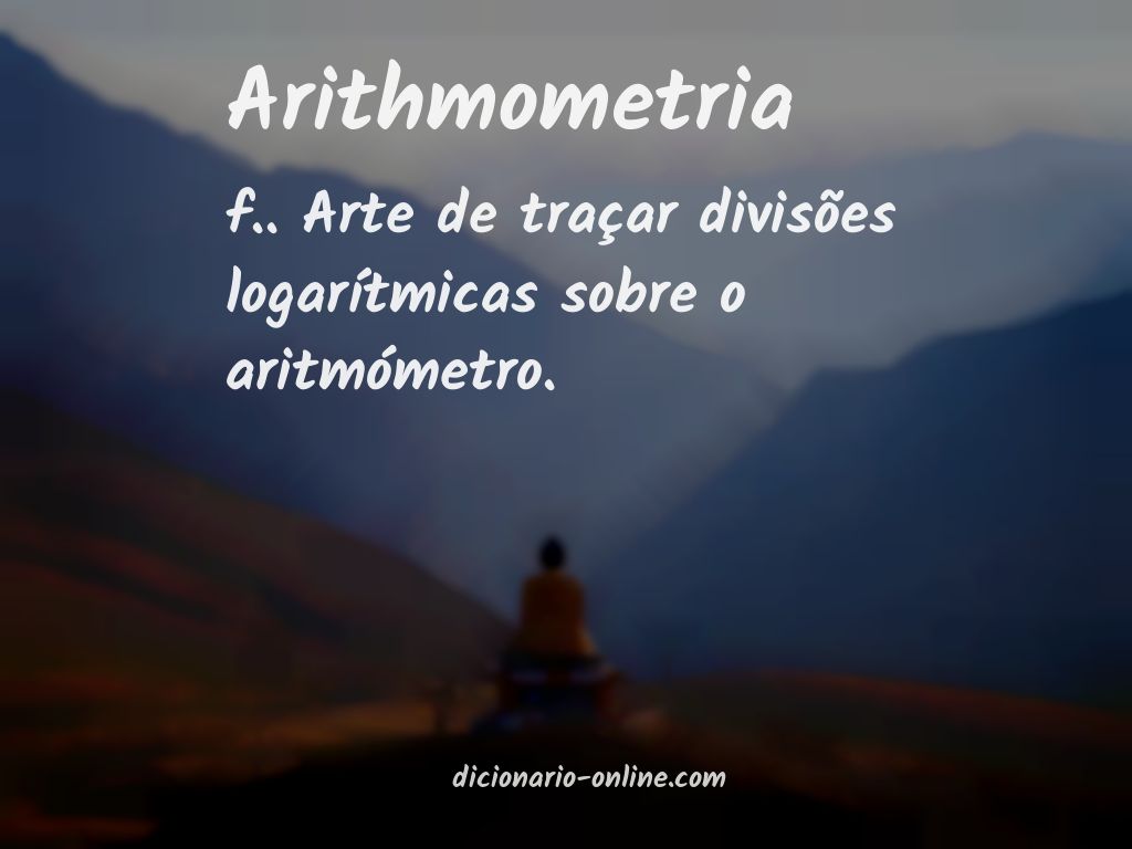 Significado de arithmometria