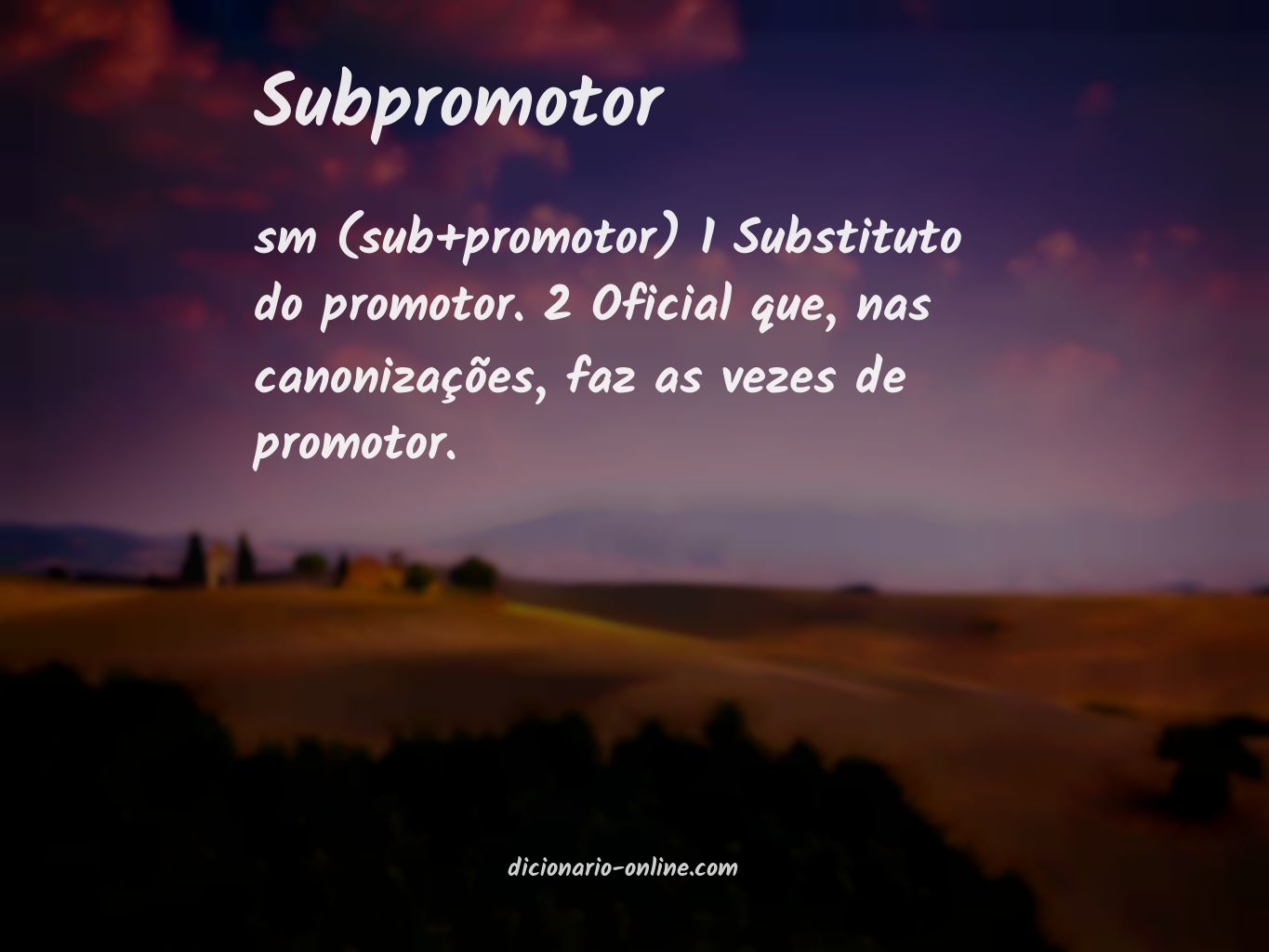 Significado de subpromotor