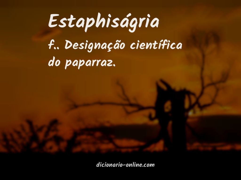 Significado de estaphiságria