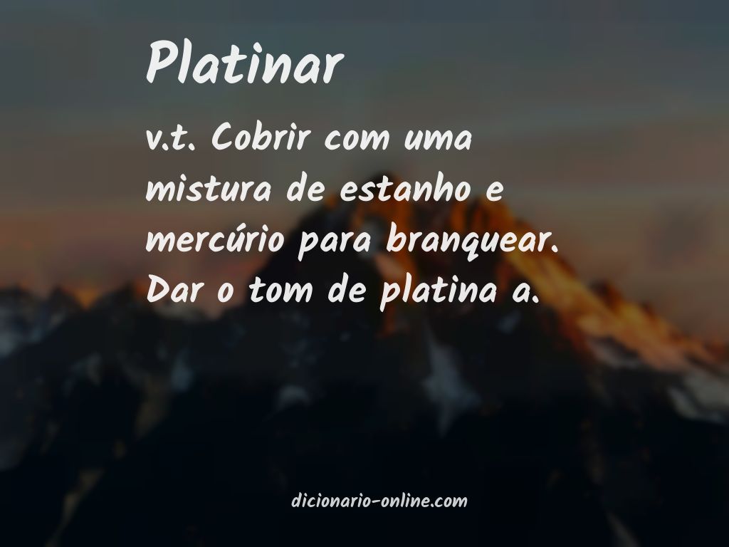 Significado de platinar