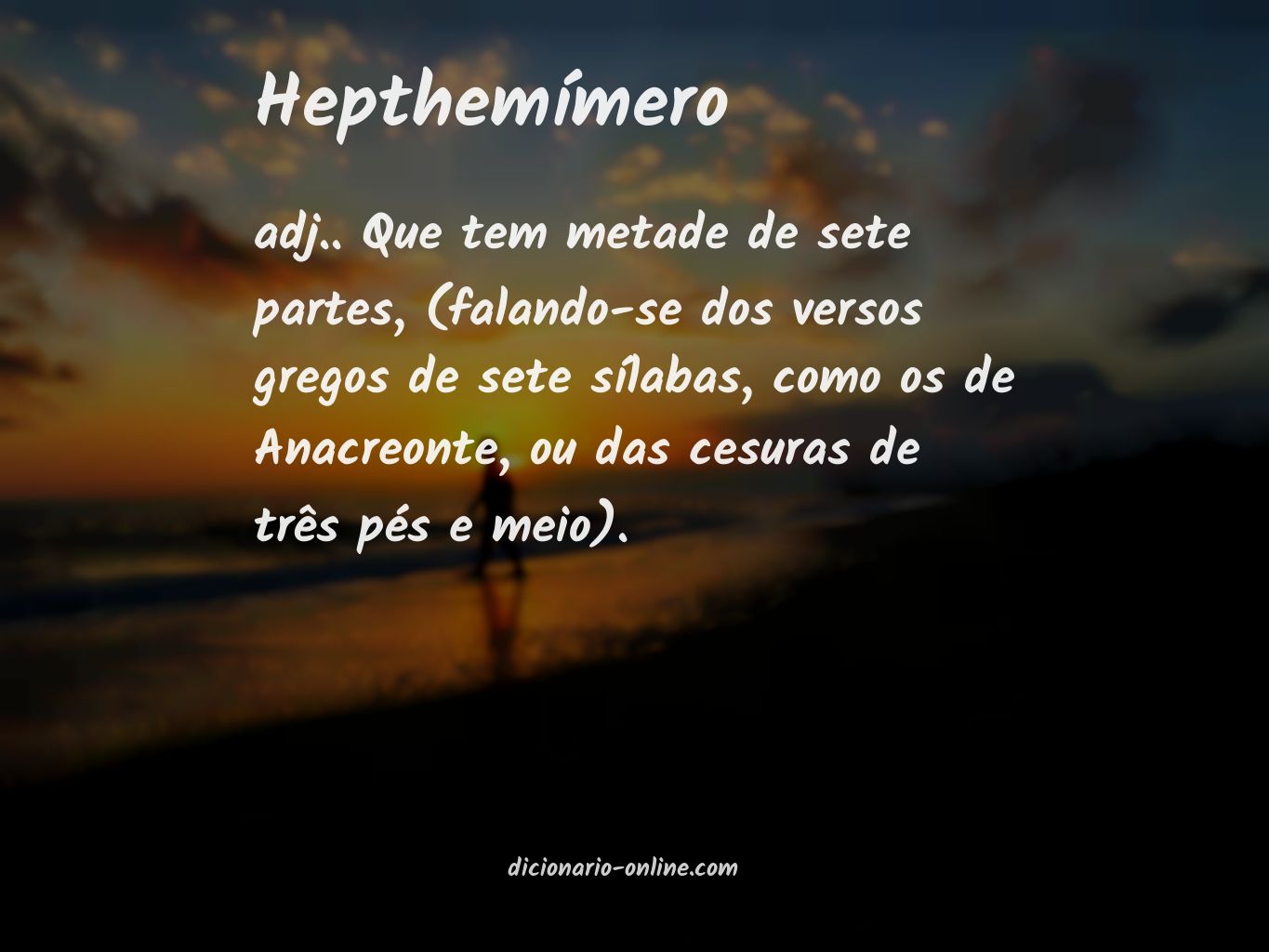 Significado de hepthemímero