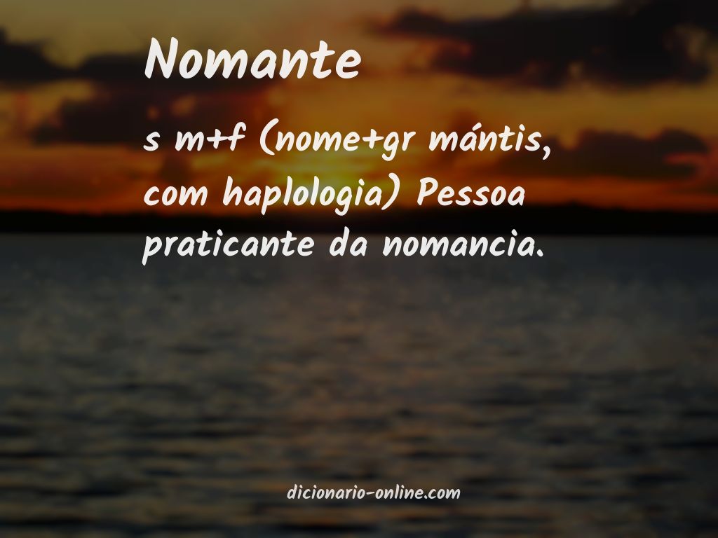 Significado de nomante