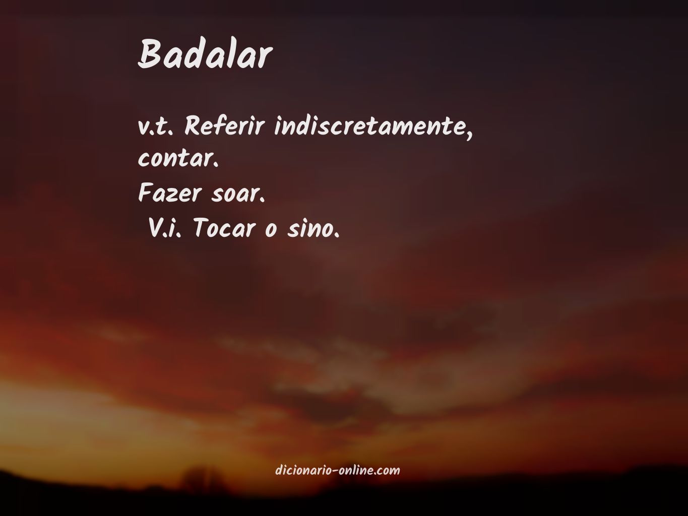 Significado de badalar