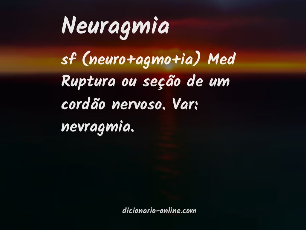 Significado de neuragmia