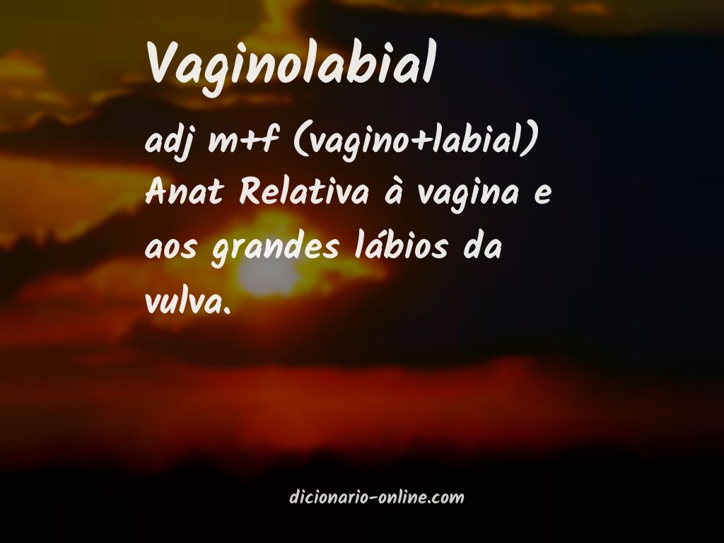 Significado de vaginolabial