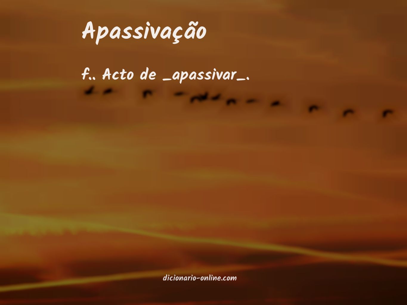 Significado de apassivação