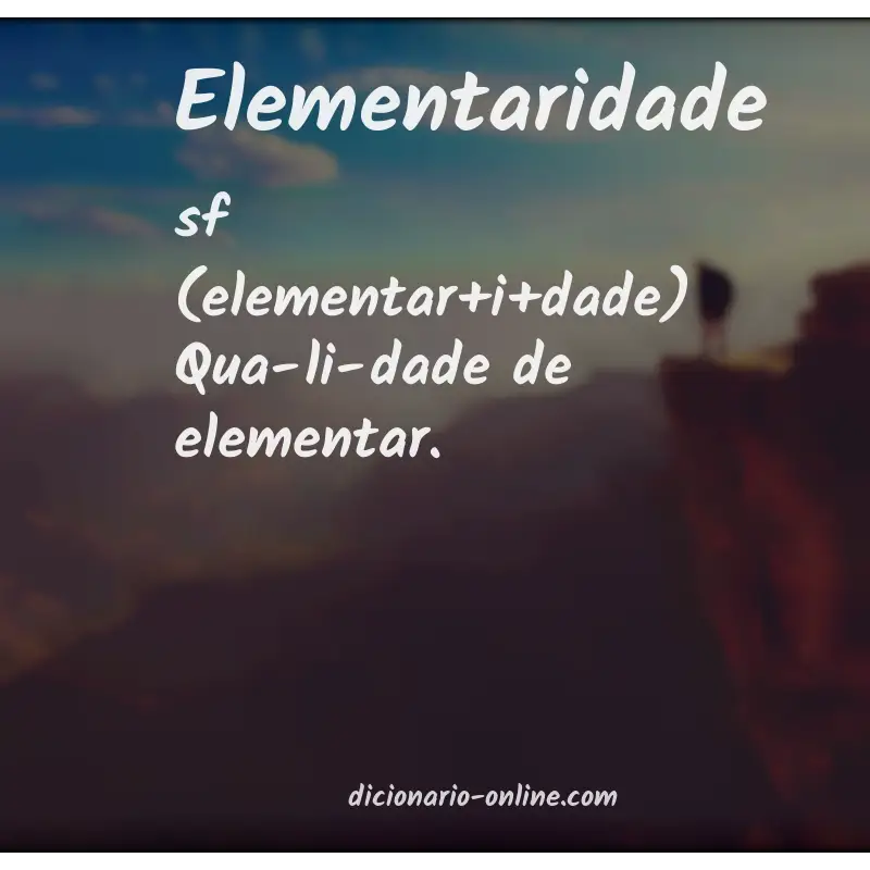 Significado de elementaridade