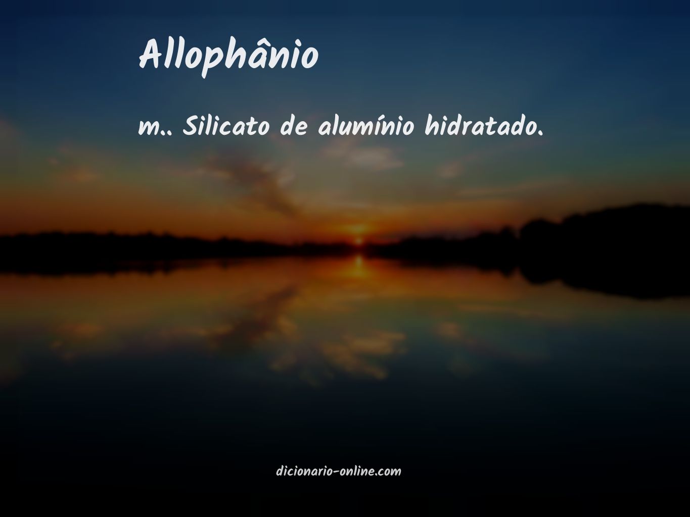 Significado de allophânio