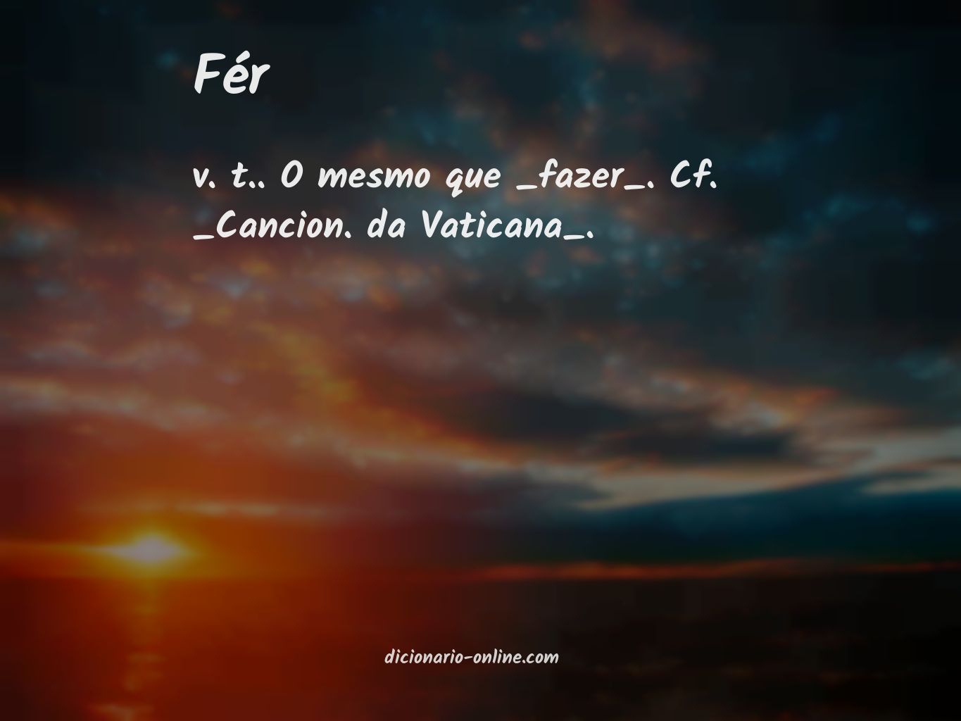 Significado de fér