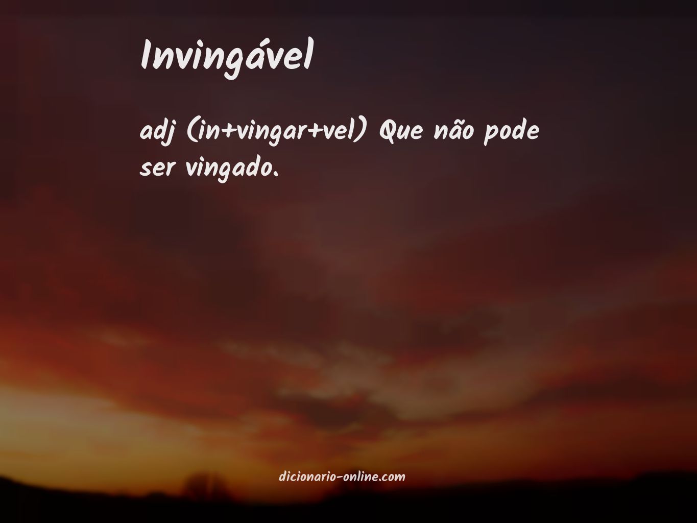 Significado de invingável