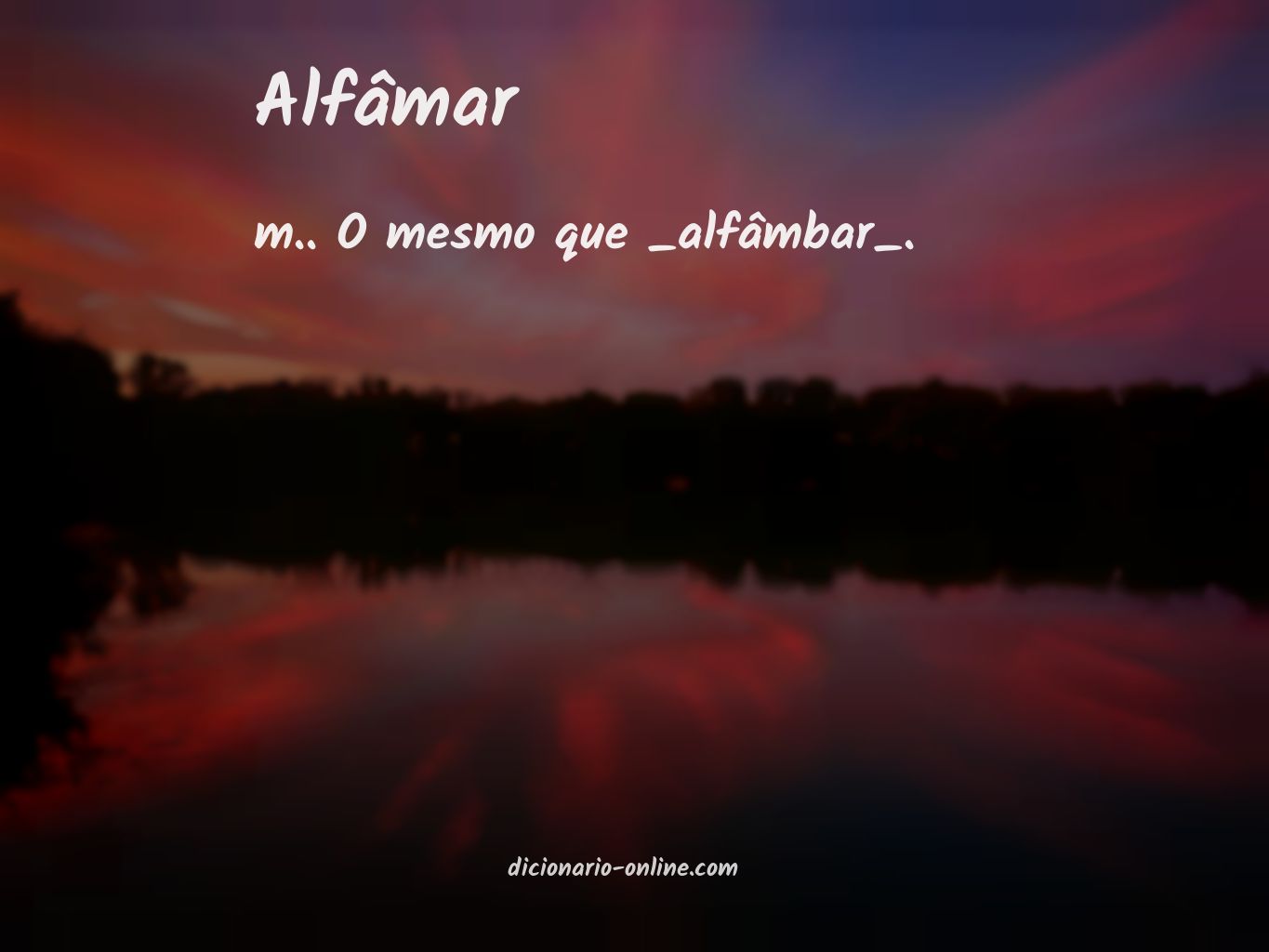 Significado de alfâmar