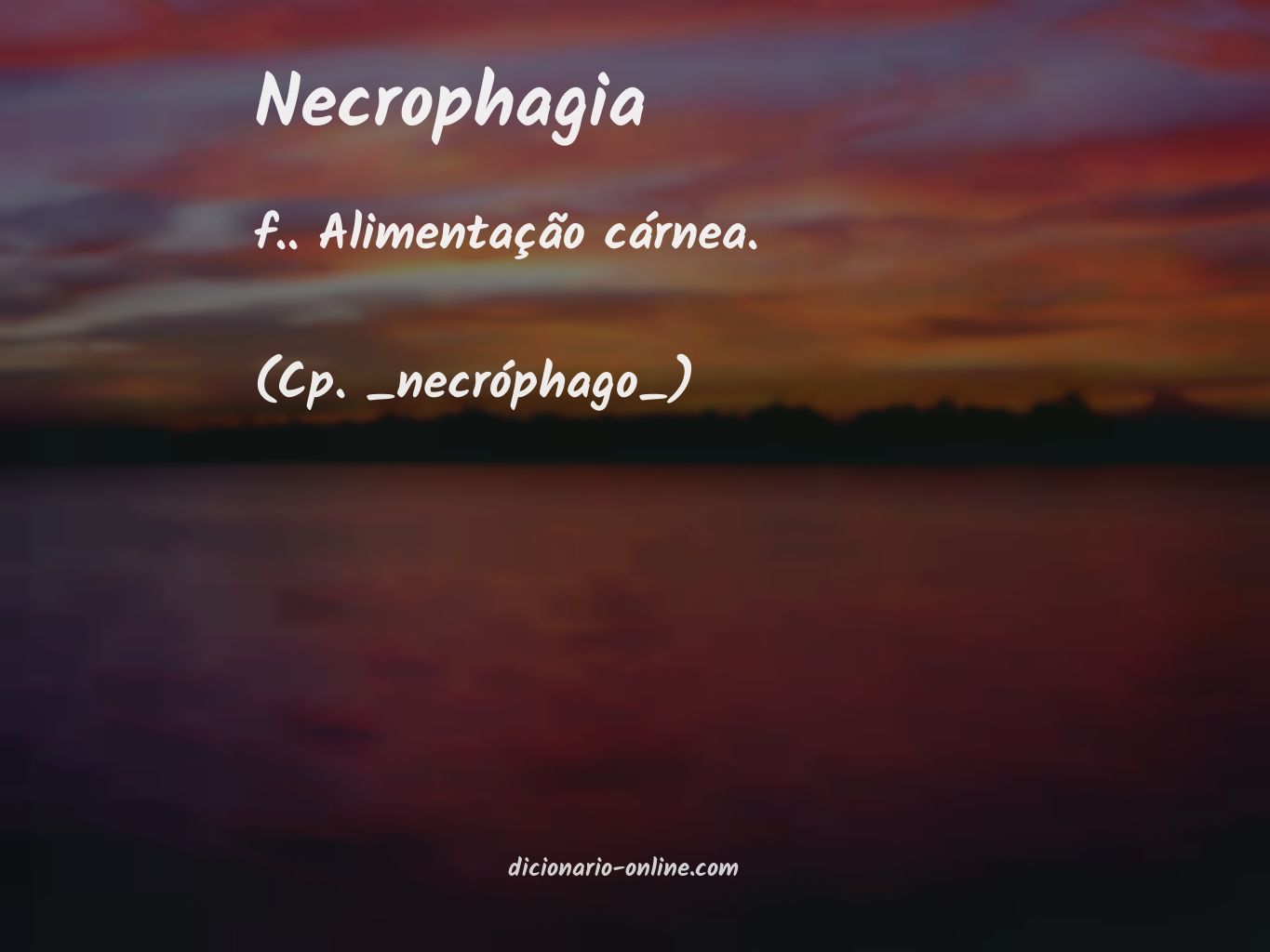 Significado de necrophagia