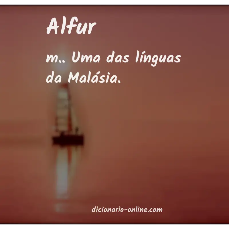 Significado de alfur