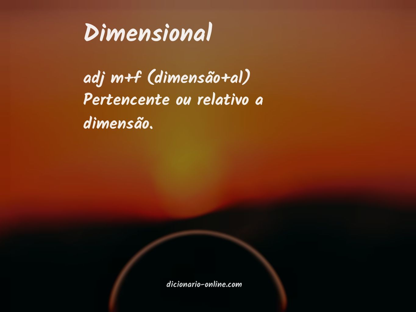 Significado de dimensional