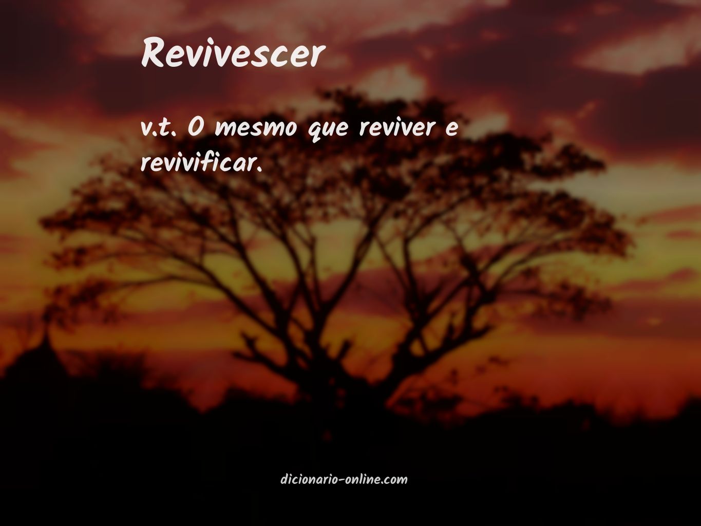 Significado de revivescer