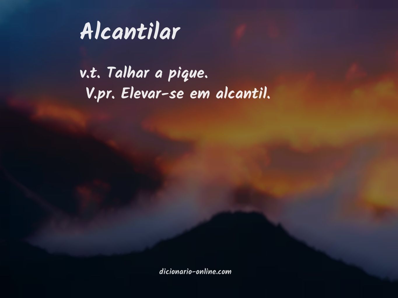 Significado de alcantilar