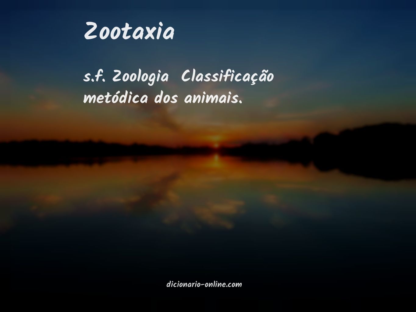 Significado de zootaxia