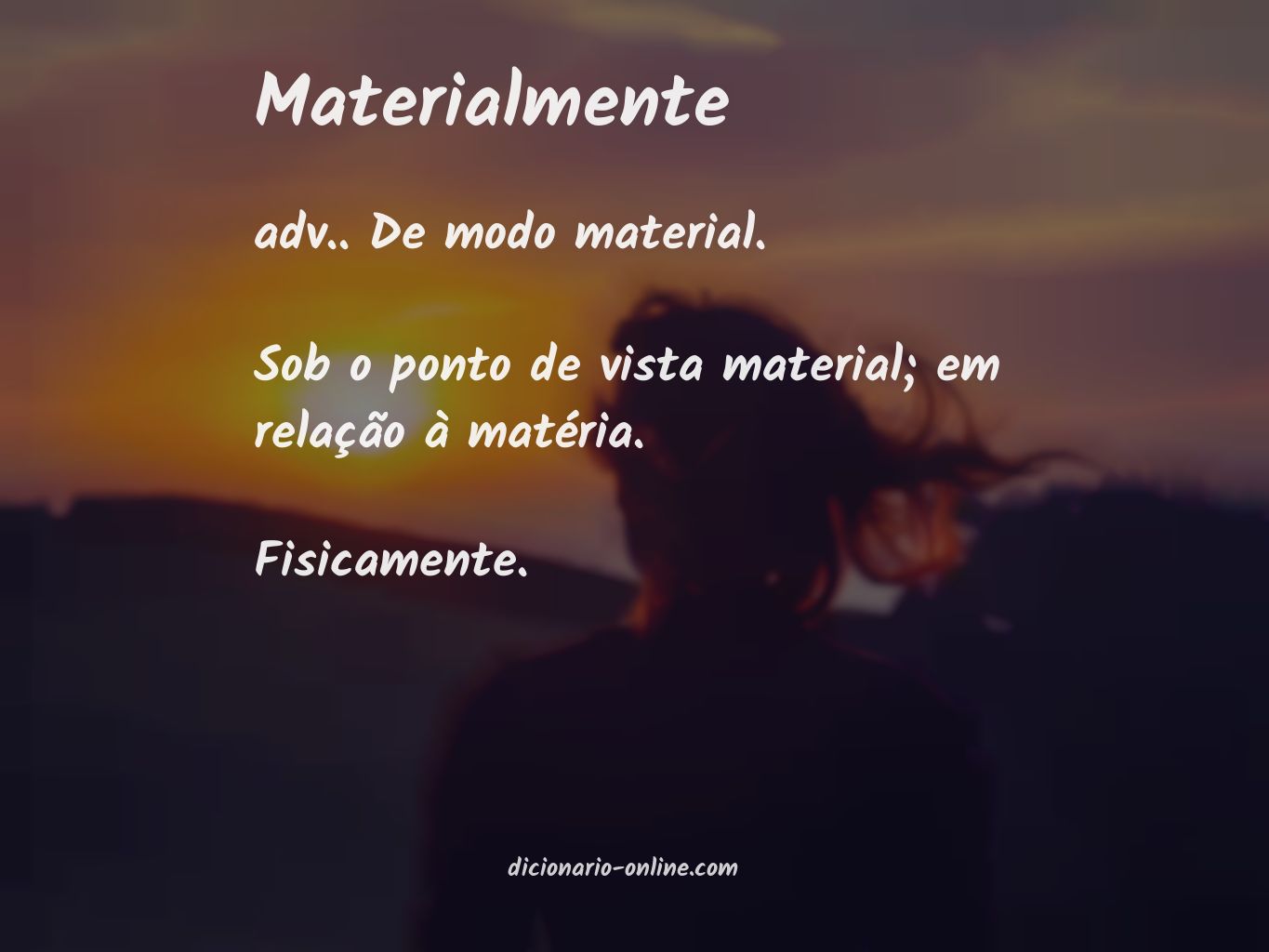 Significado de materialmente