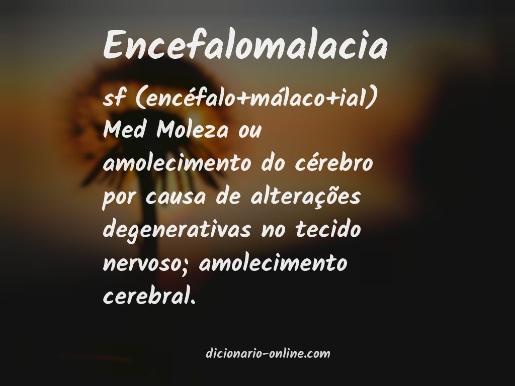 Significado de encefalomalacia