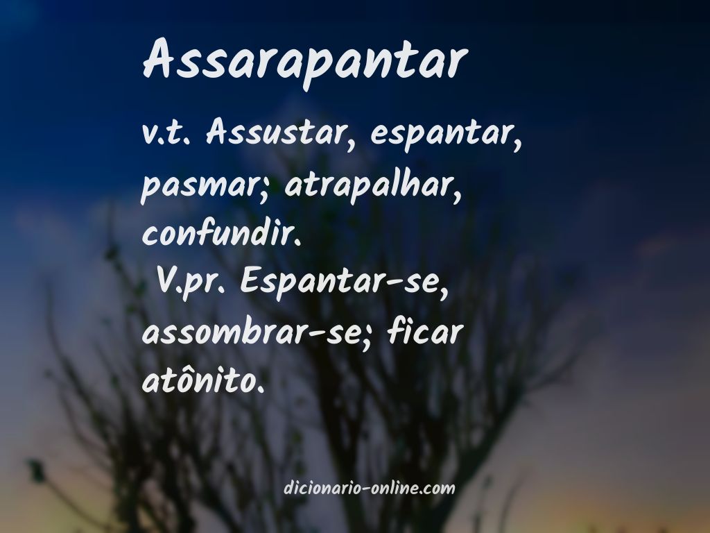 Significado de assarapantar