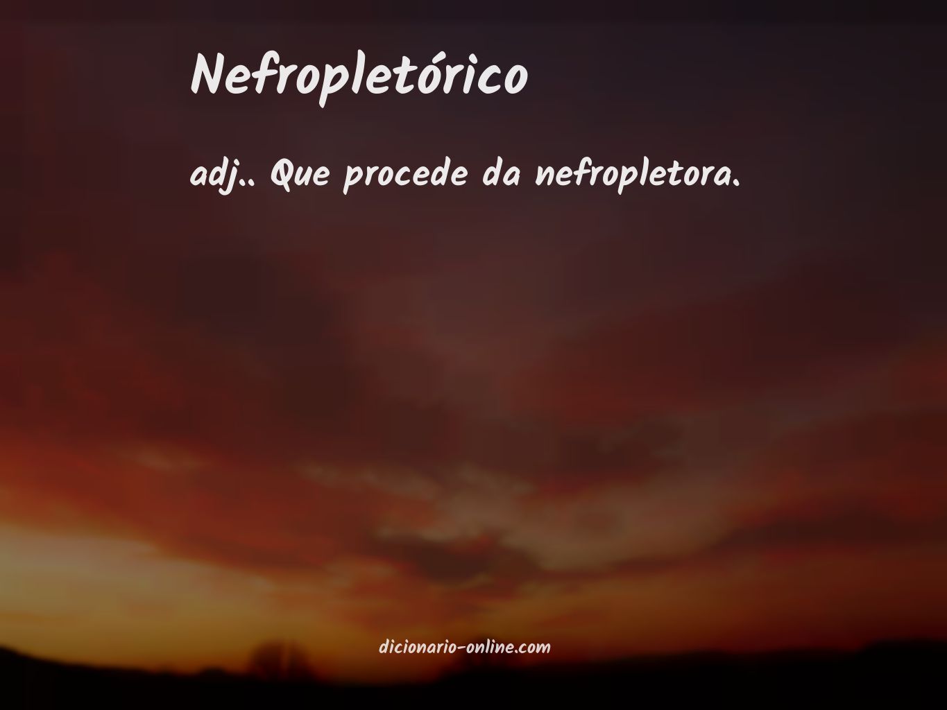 Significado de nefropletórico