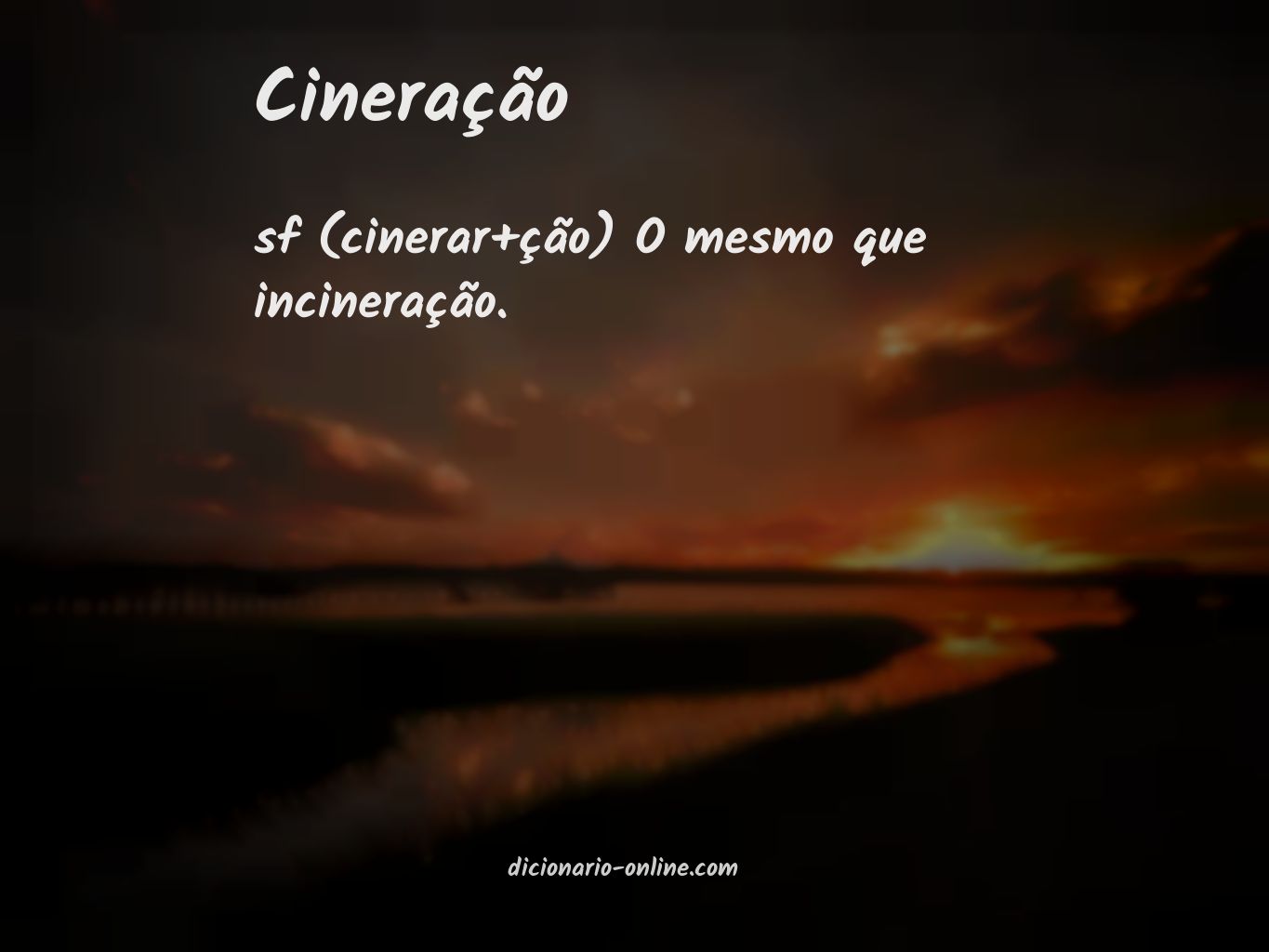 Significado de cineração