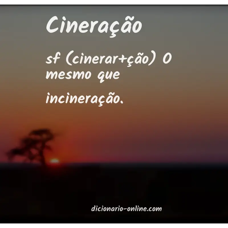 Significado de cineração