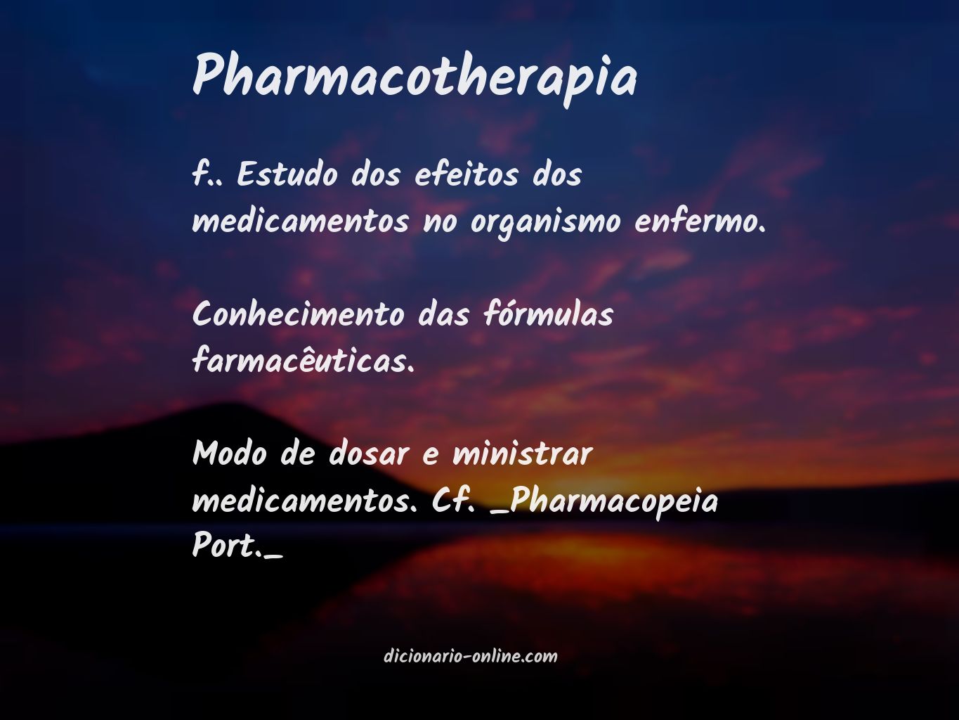 Significado de pharmacotherapia