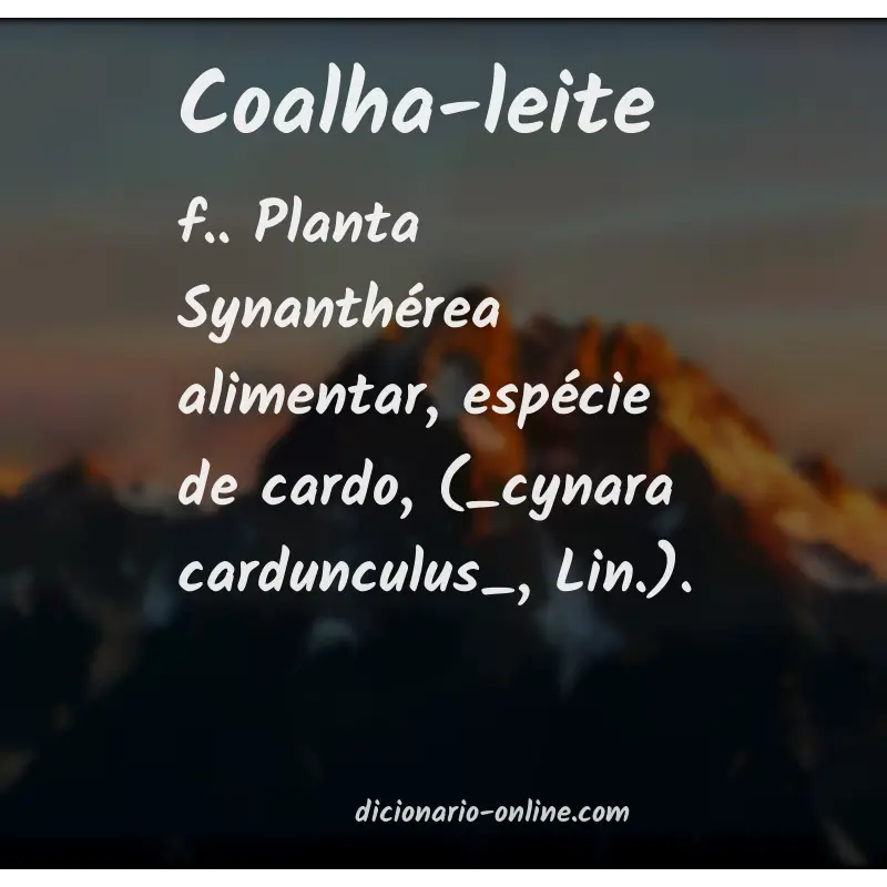 Significado de coalha-leite