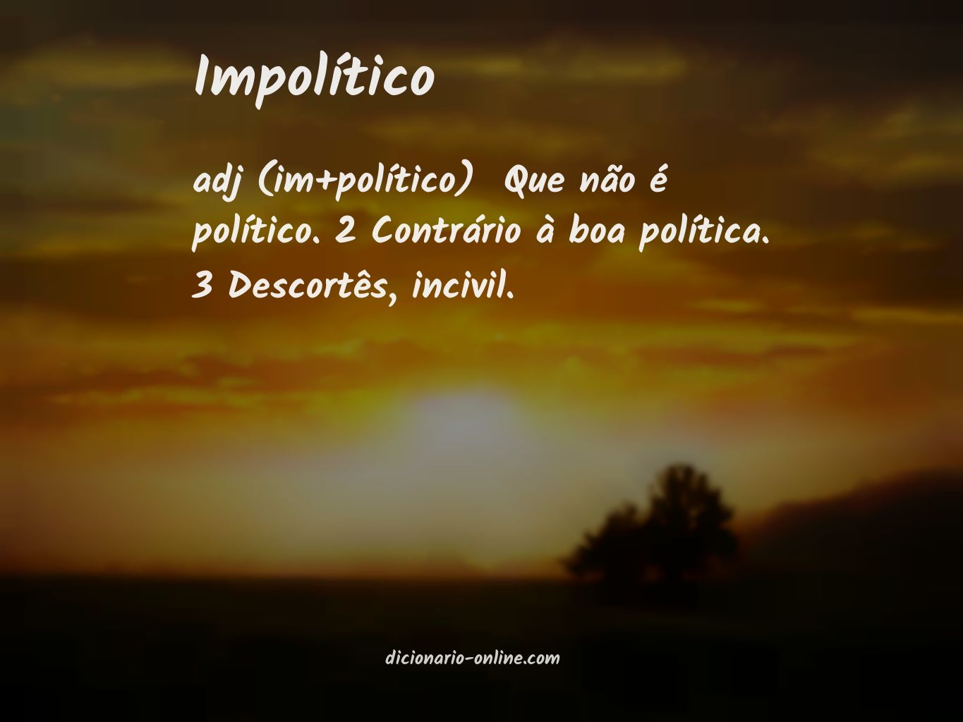 Significado de impolítico