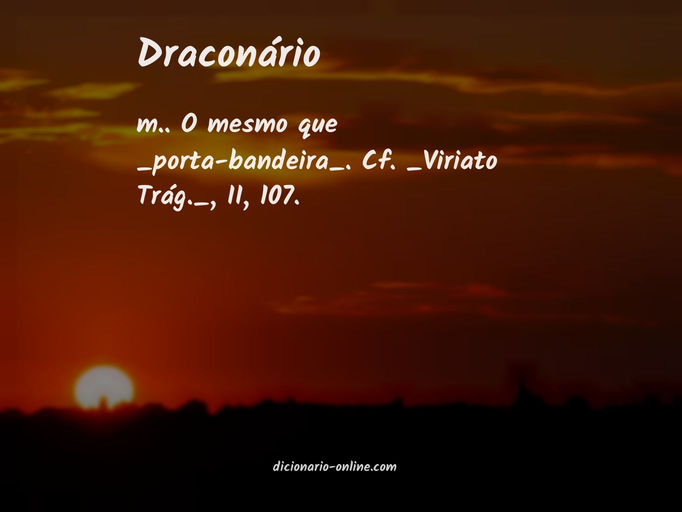 Significado de draconário