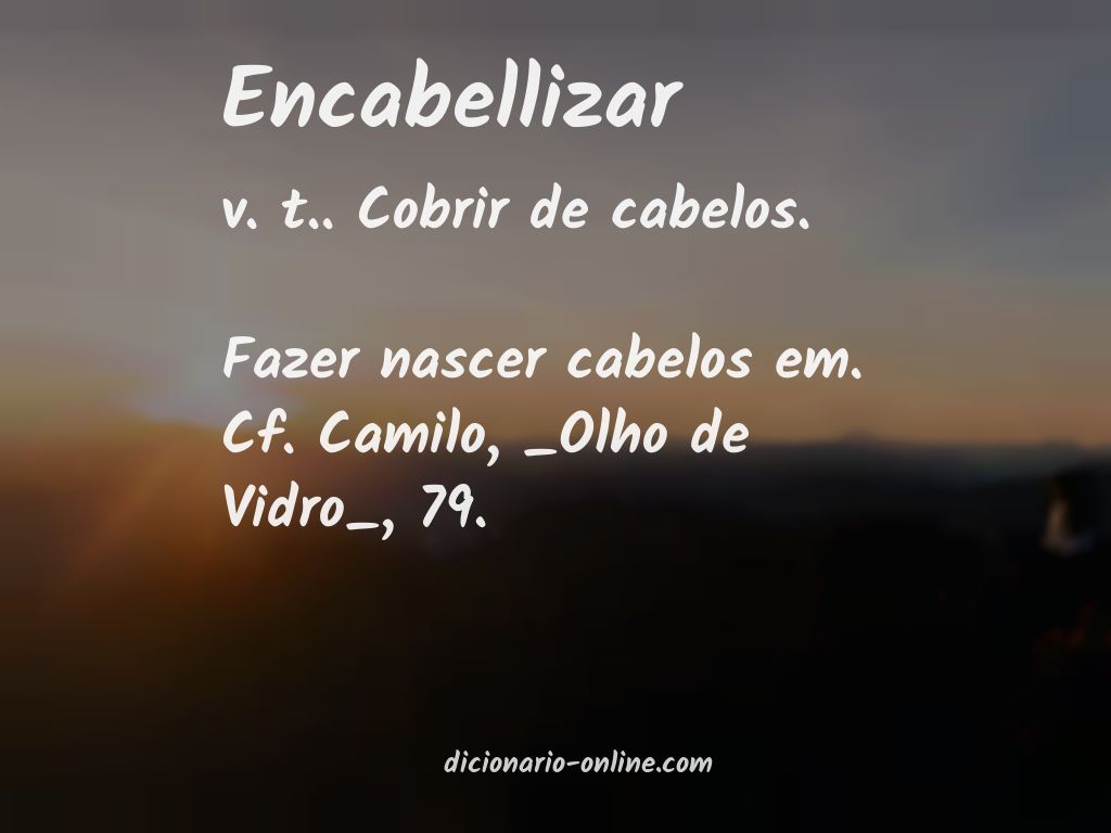 Significado de encabellizar