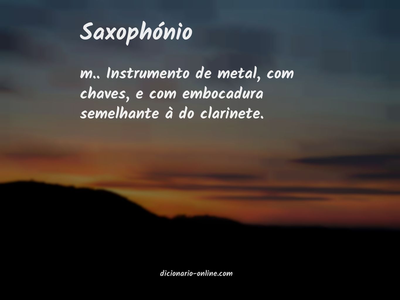 Significado de saxophónio