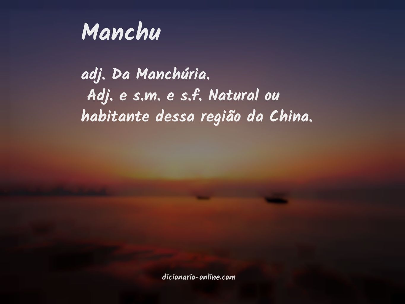 Significado de manchu