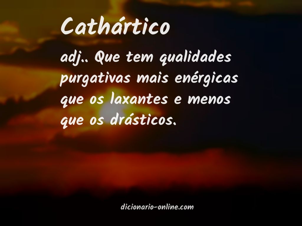 Significado de cathártico