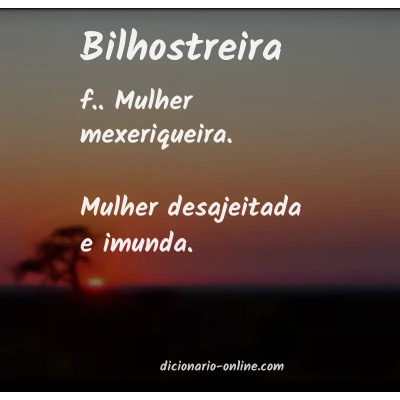 Significado de bilhostreira