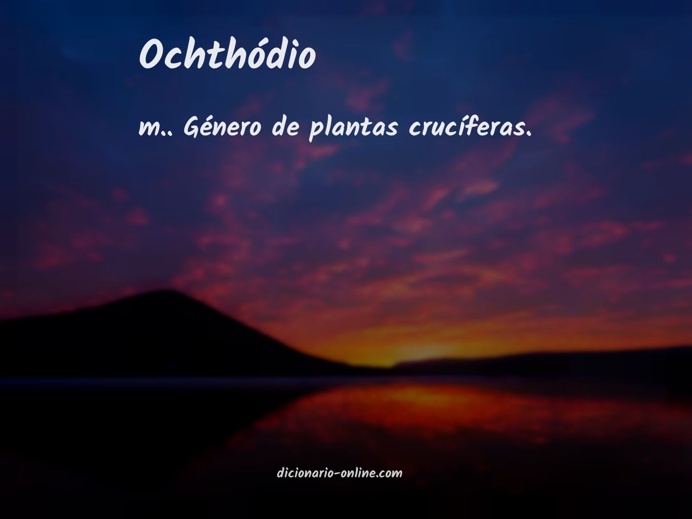 Significado de ochthódio