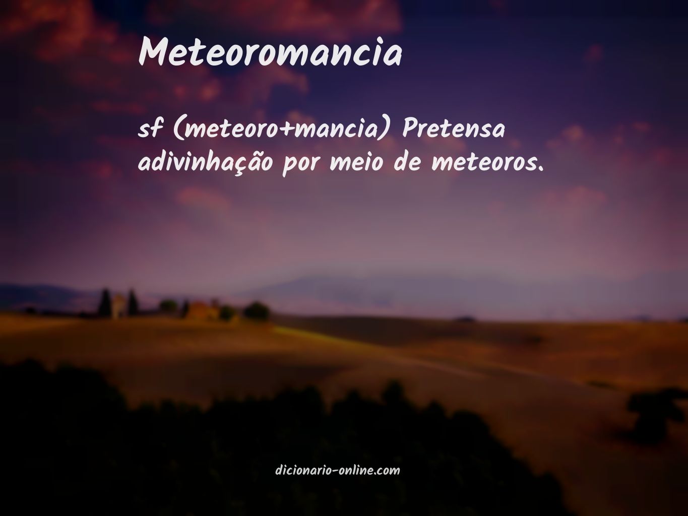 Significado de meteoromancia