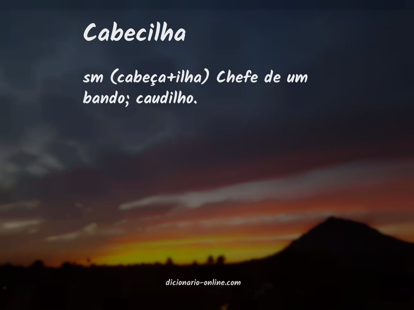 Significado de cabecilha